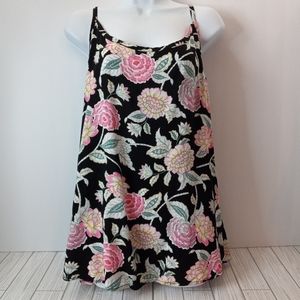 Torrid Floral Lace Up Cami Top